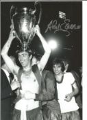 Football David Sadler 12x8 signed black and white photo pictured with the European cup after