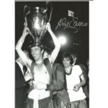 Football David Sadler 12x8 signed black and white photo pictured with the European cup after