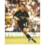 Football Aaron Hughes 10x8 signed colour photo pictured while playing for Newcastle United. Good