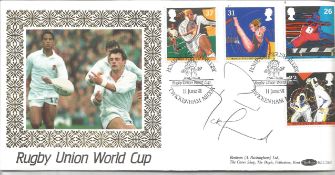 Rugby Union Word Cup Benham Cover signed by Paul Ackford PM Twickenham Middx 11 June 91 . Paul