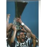 Football Fabrizio Ravanelli 12x8 signed colour photo pictured lifting the UEFA Cup while playing for