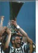 Football Fabrizio Ravanelli 12x8 signed colour photo pictured lifting the UEFA Cup while playing for