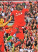 Football Christian Benteke signed 16x12 colour photo pictured celebrating while playing for