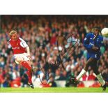 Football Roy Parlour 6x4 signed colour photo pictured in action for Arsenal. Good Condition. All