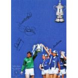 Football Everton 1984 FA Cup winners multi signed 16x12 colour print signed by Derek Mountfield ,