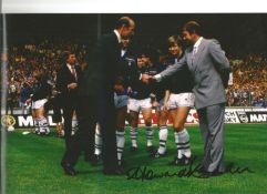 Football Howard Kendall 12x8 signed colour photo pictured being presented to the Duke of Kent before