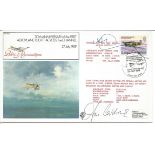 First Aeroplane Flight Across the Channel cover RAF FF5 signed by Pilot who flew cover Miss Anne