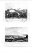6X Steel Engraved prints relating the Crimean War showing the Battle of Balaklava The Battle of