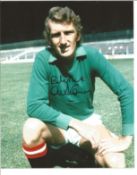 Football Alex Stepney 10x8 signed colour photo pictured in Manchester United kit. Good Condition.