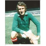 Football Alex Stepney 10x8 signed colour photo pictured in Manchester United kit. Good Condition.