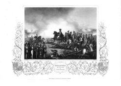 3X Steel Engraved prints of The Duke of Wellington and his staff at Waterloo The Statue in the Tower