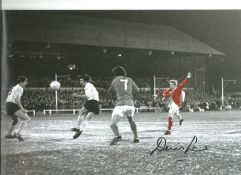 Football Denis Law signed 12x8 colour enhanced photo pictured in action for Manchester United.