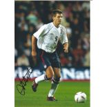 Football Jonathan Woodgate 10x8 signed colour photo pictured in action for England. Good