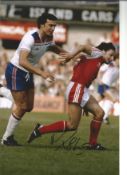 Football Mickey Thomas 12x8 signed colour photo pictured in action for Wales against England. Good