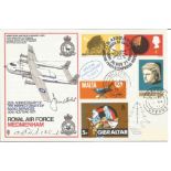 Multisigned RAF Medmenham cover. Comm 25th ann The Radio Inspectorate Services Flown from UK to