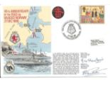 Captain G W Hawkins and Captain B S Pemberton signed RNSC(5)1 cover commemorating the 45th