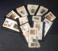 GB Benham Silk official FDC collection. 1988/89, 12 sets which include both the BLCS cover and set