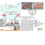 Commander D A Lewis and Captain C J S Craig signed RNSC(5)11 cover commemorating the 400th