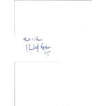Chiwetel Ejiofor signed white card. Good Condition. All signed pieces come with a Certificate of