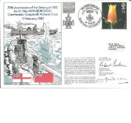 Vice Admiral Sir Robert Gerken and Commodore N I C Kettlewell signed RNSC(5)2 cover commemorating