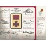 WW2 multisigned cover. Award of the Victoria Cross signed by Leonard Cheshire, John Cruickshank,