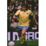 Football Asa Hartford 12x8 signed colour photo pictured in action for Norwich City. Good