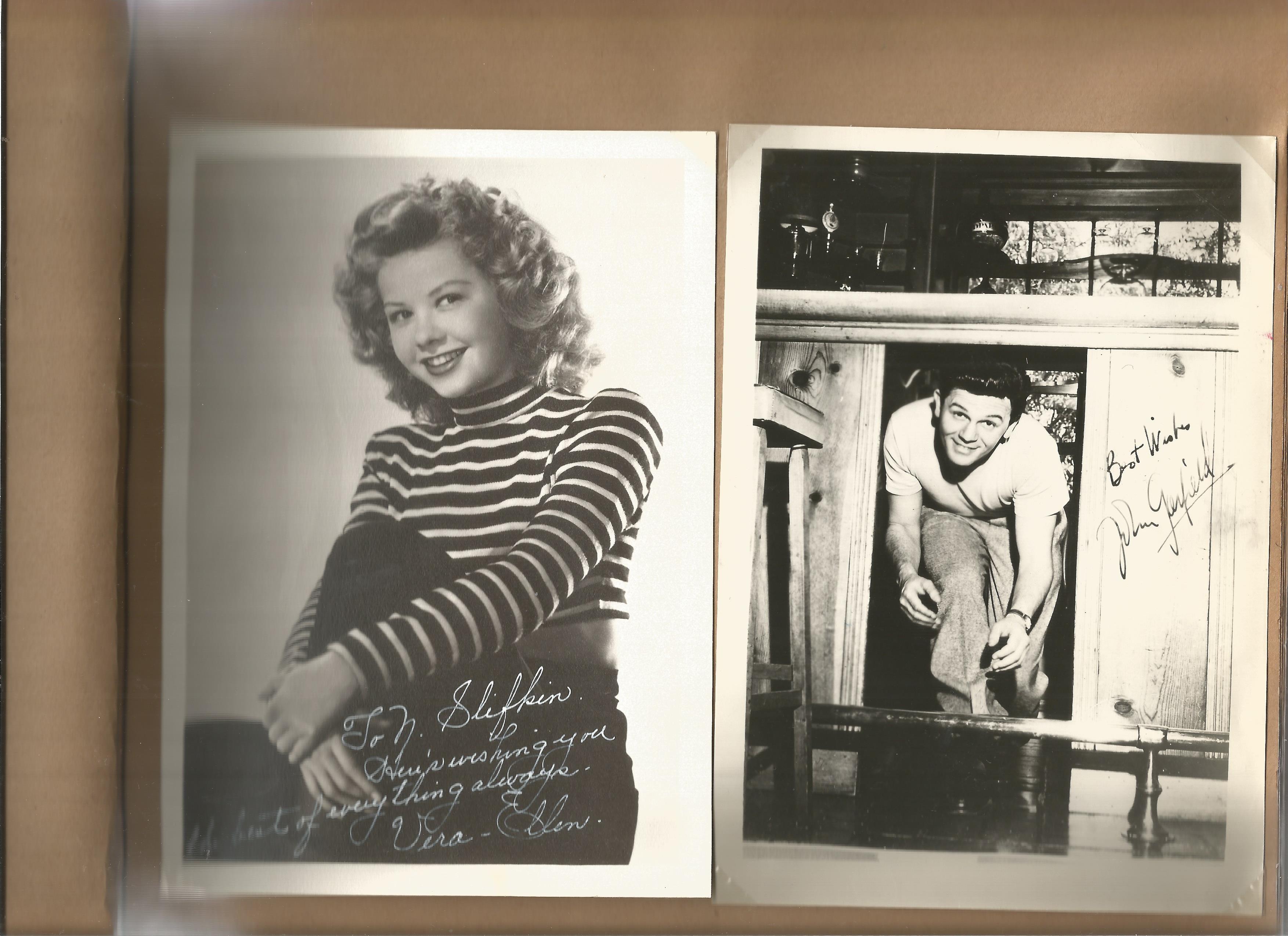 Vintage Entertainment photo album with mainly PREPRINTED autographs, few unknown are hand signed and - Image 2 of 3