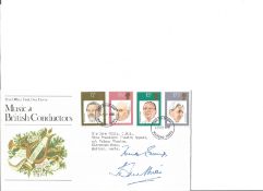 John Mills 1980 Conductors Add. To John Mills Signed FDC. Good Condition. All signed pieces come