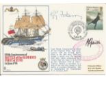 Admiral Fosberry and Commander P F Grenier signed RNSC14 cover commemorating the 180th anniversary