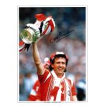 John Gidman Signed Manchester United Fa Cup 12x16 Photo. Good Condition. All signed pieces come with