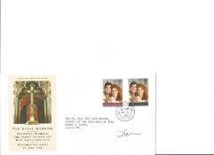 Lord Denham 1986 R. Wedding House of Lords Signed FDC. Good Condition. All signed pieces come with