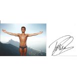 Tom Daley Signed Card With Diving Photo. Good Condition. All signed pieces come with a Certificate