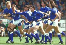 Football Pat Van Den Hauwe, Peter Reid and Graeme Sharp 10x8 signed colour photo pictured while
