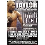 Jermain Taylor Vs Alfredo Cuevas 2003 Boxing Poster Titled Title Night In Little Rock . Good