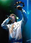Ian Brown signed colour 16 x 12 inch photo on stage. Good Condition. All signed pieces come with a