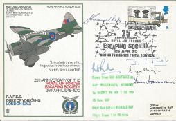 WW2 Escapers multiple signed RAF Duke of Yorks Lysander RAF cover SC28, inc K Walker, Bill Randle,
