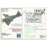 WW2 Escapers multiple signed RAF Duke of Yorks Lysander RAF cover SC28, inc K Walker, Bill Randle,