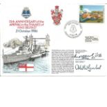 Rear Admiral Sir Morgan Morgan-Giles and Captain A Wheeler signed RNSC(4)24 cover commemorating