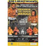 Shannon Briggs Vs Rafael Pedro 2010 Heavyweight Boxing Poster Titled Rise Of The Heavyweights . Good