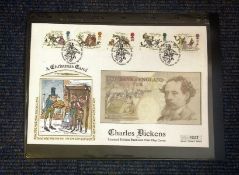 £10 banknote Mercury 1993 Christmas official FDC. Larger cover with complete set of stamps and a