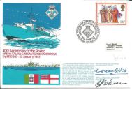 Rear Admiral Morgan Giles and Captain R J Whitten signed RNSC(3)21 cover commemorating the 40th