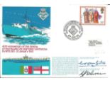 Rear Admiral Morgan Giles and Captain R J Whitten signed RNSC(3)21 cover commemorating the 40th