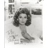 Stephanie Beacham signed 10x8 black and white photo. English television, radio, film and theatre