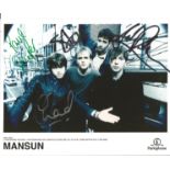 Mansun signed 10x8 colour photo. Good Condition. All signed pieces come with a Certificate of