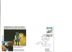 Edmund Hillary 1988 B.A.T. Trans Antarctic 30th.Ann. S. Signed FDC. Good Condition. All signed