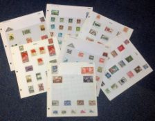 China mint and used stamp collection on 9 album pages, all hinged, few earlier ones. Good Condition.