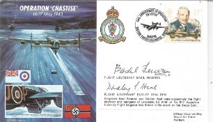 Dambuster WW2 raid veterans Basil Feneron and Dudley Heal signed Operation Chastise 50th ann