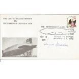 Zeppelin crew member Gustave Deutchschle Hindenburg signed 1976 40th ann cover. Good Condition.