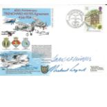 Captain W J Flindell and Rear Admiral M H G Layard signed RNSC(5)18 cover commemorating the 65th