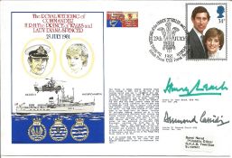 Royal Wedding 1981 official Navy cover signed by Sea Lords Admiral H Leach & Admiral D Cassidi. Good
